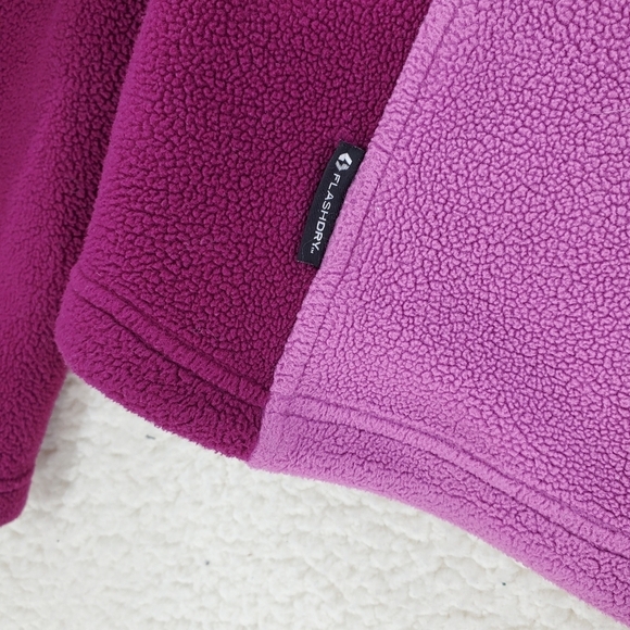 North Face Women XS Pink Purple Khumbu Zip Up Fleece Jacket Sweatshirt Flashdry - Picture 5 of 10